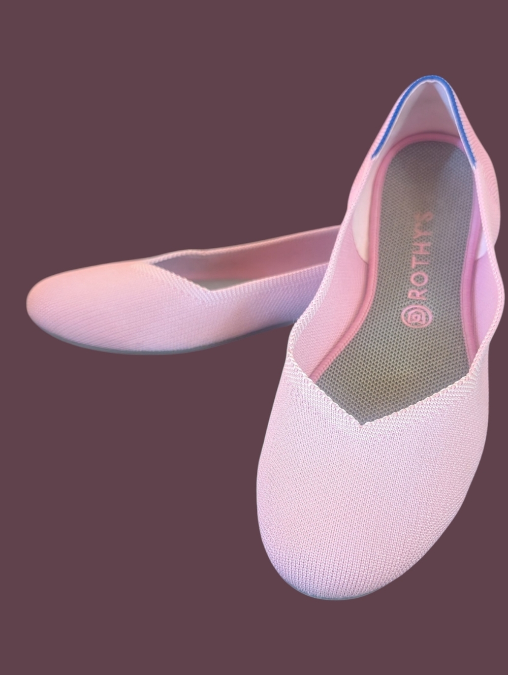 Rothy's Begonia Ballerina Classic Knit Flat Shoes Size 11 W/ Original Box